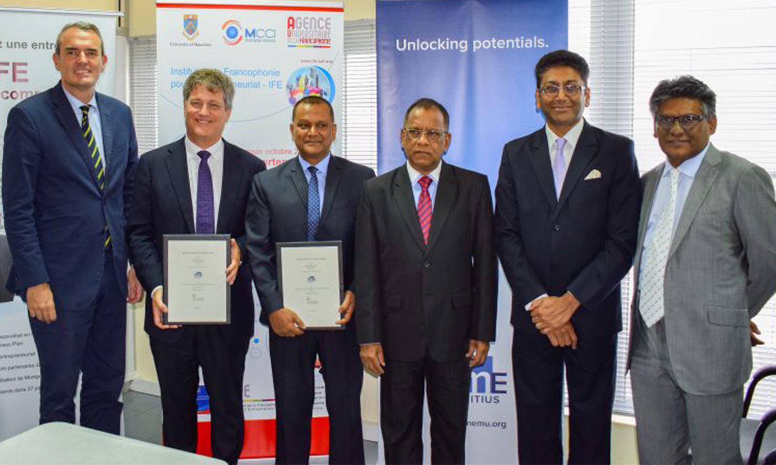 SME Mauritius signs an agreement with the Institut de la Francophonie pour l'Entrepreneuriat